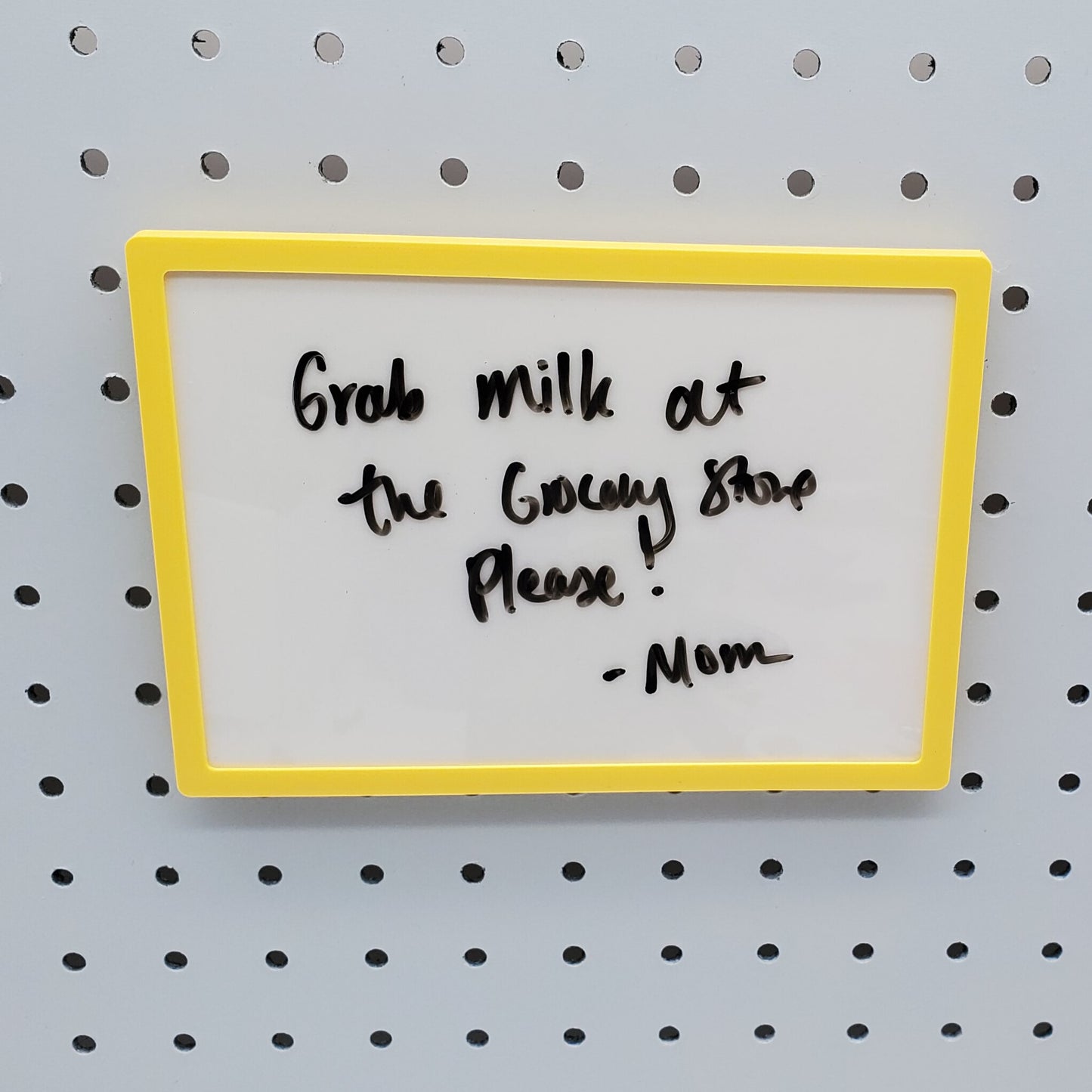 1/4" Pegboard Acrylic Whiteboard | Notes Organizer