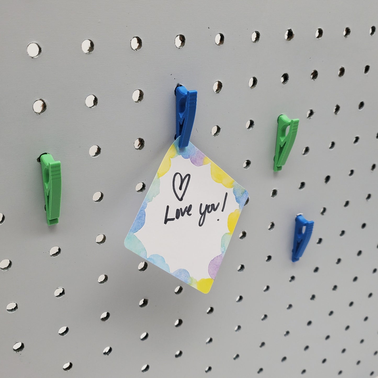 Photo Clip | Clothespin for Instax/Polaroid/Notes | 1/4" Pegboard Compatible