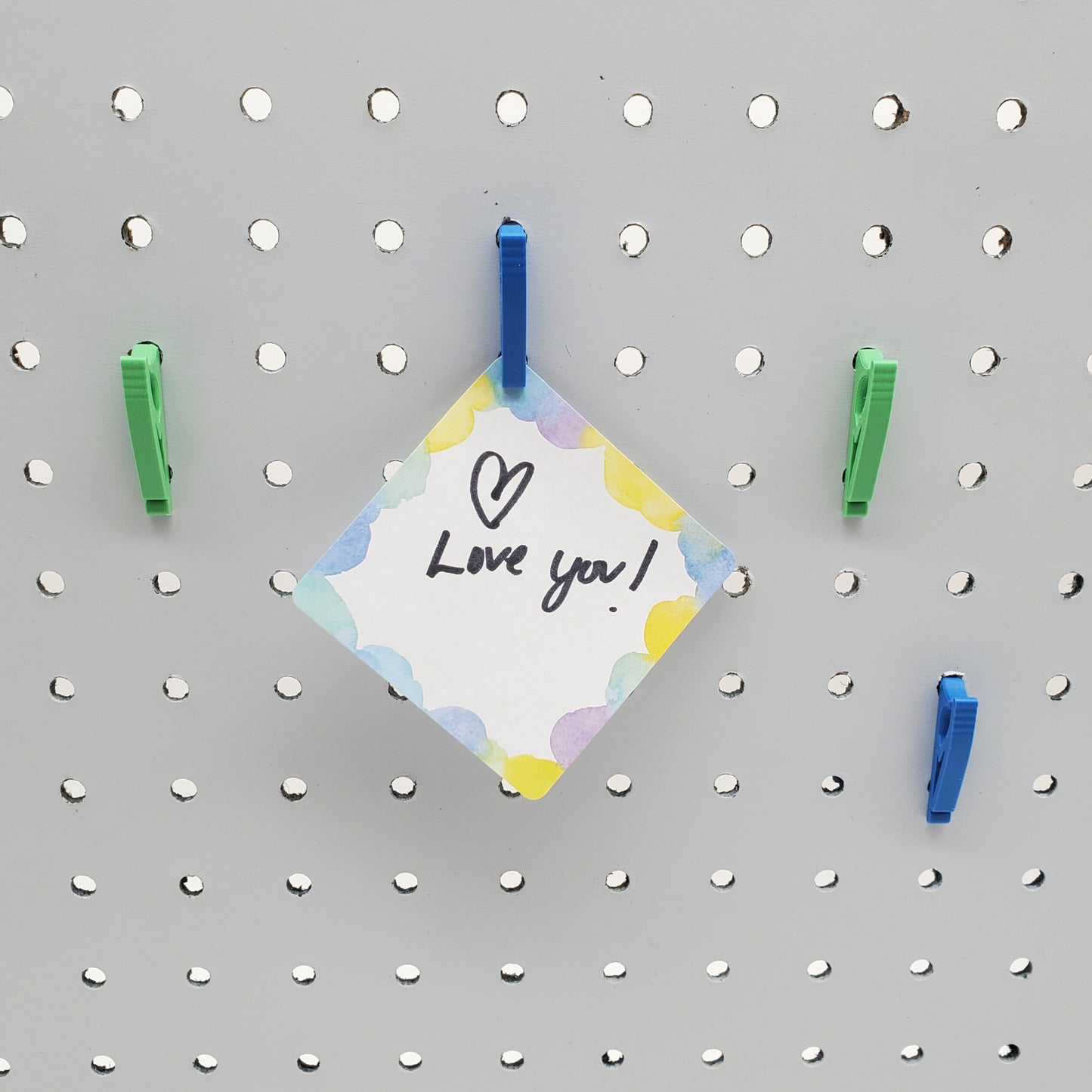 Photo Clip | Clothespin for Instax/Polaroid/Notes | 1/4" Pegboard Compatible