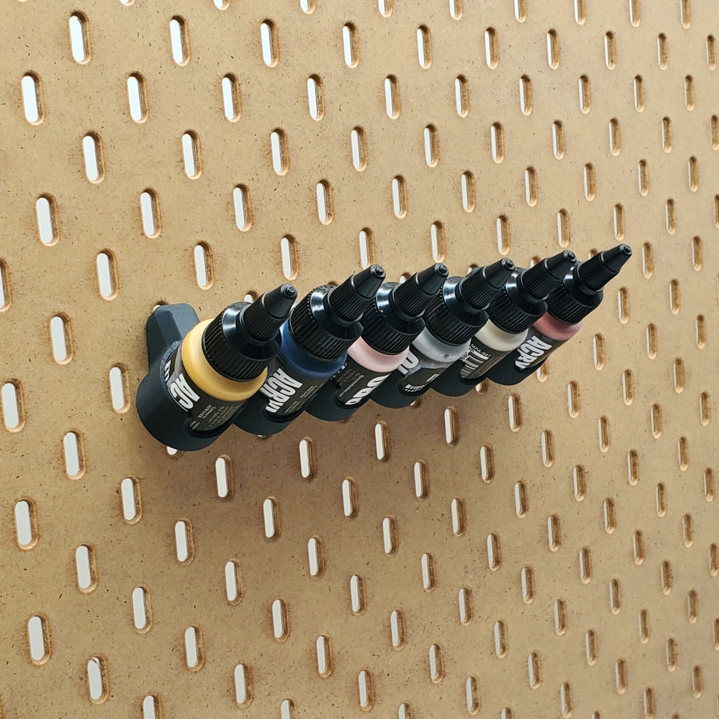 Pro Acryl Angled 22mL Paint Rack, 6 Spot | SKADIS Pegboard Compatible