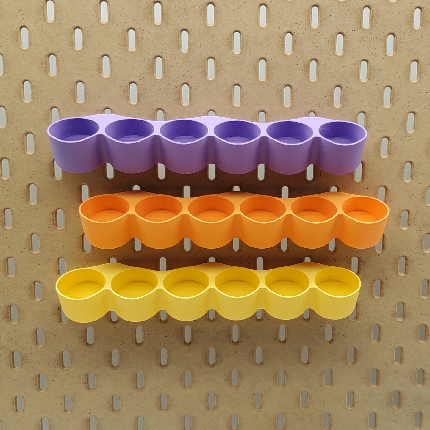 2oz/59mL Half-Angled Paint Rack, 6 Spot | SKADIS Pegboard Compatible