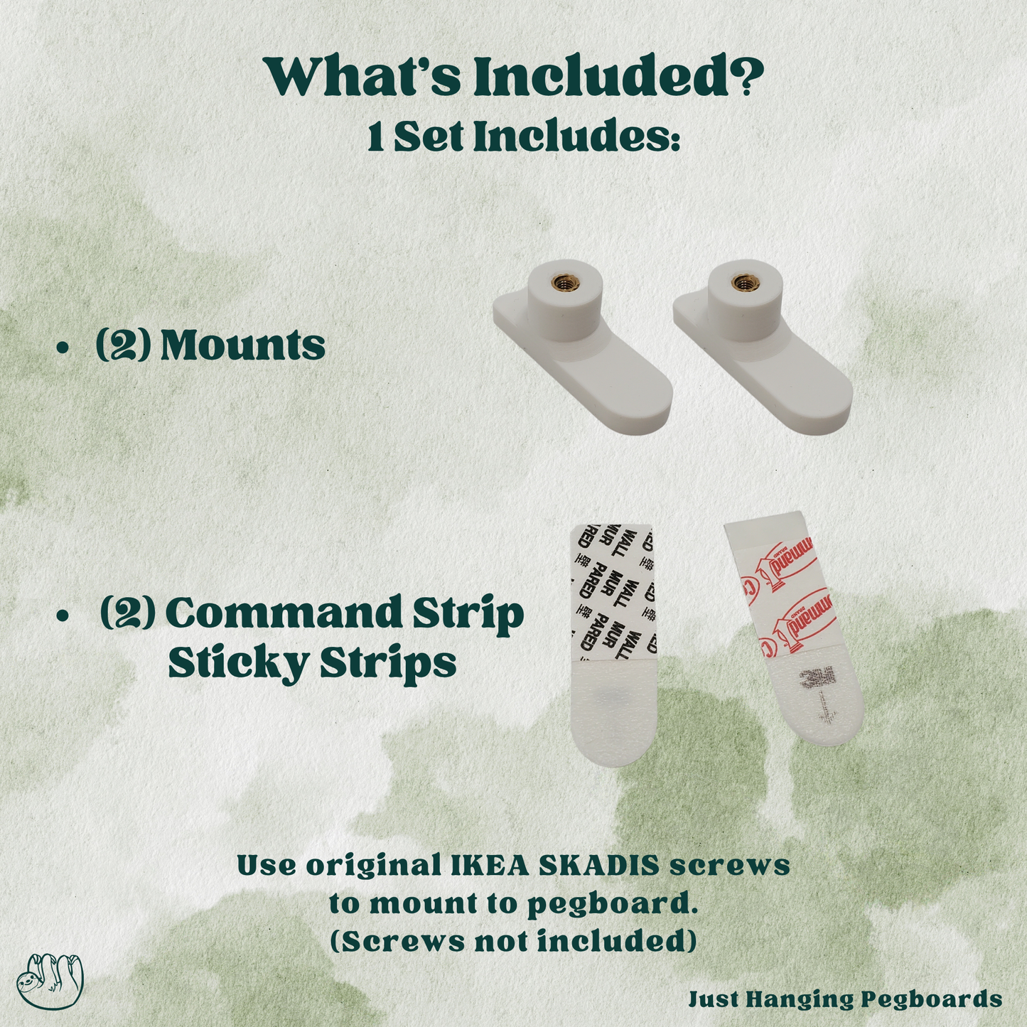 Lower Secure Supports, Command Strip, SKADIS Compatible
