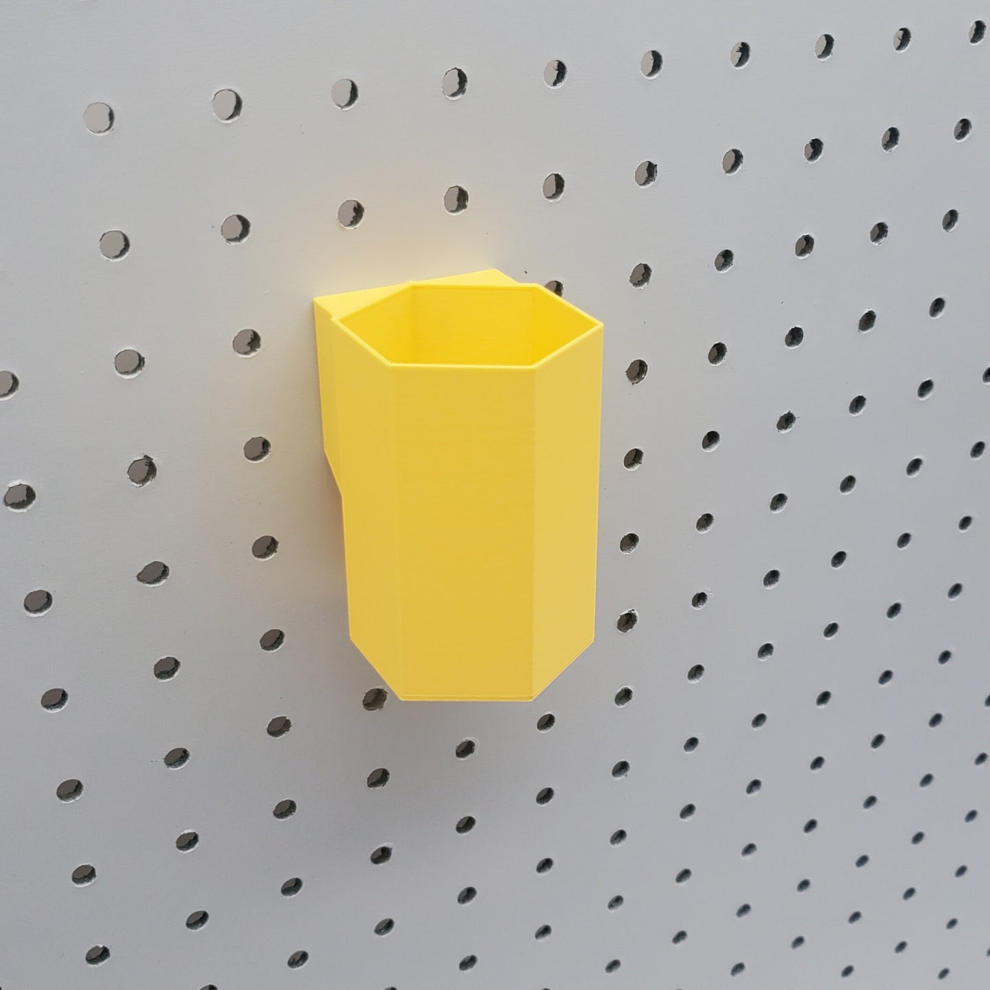 Hexagon Tall Storage Bin | 1/4" Pegboard Compatible