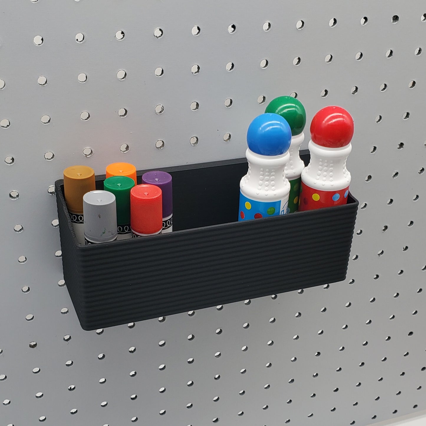 1/4" Pegboard Storage Bins | Horizontally Striped