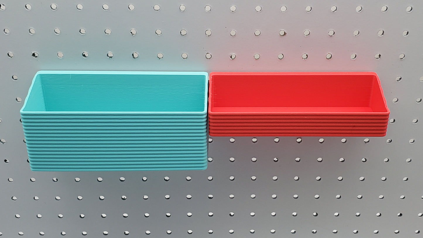 1/4" Pegboard Storage Bins | Horizontally Striped