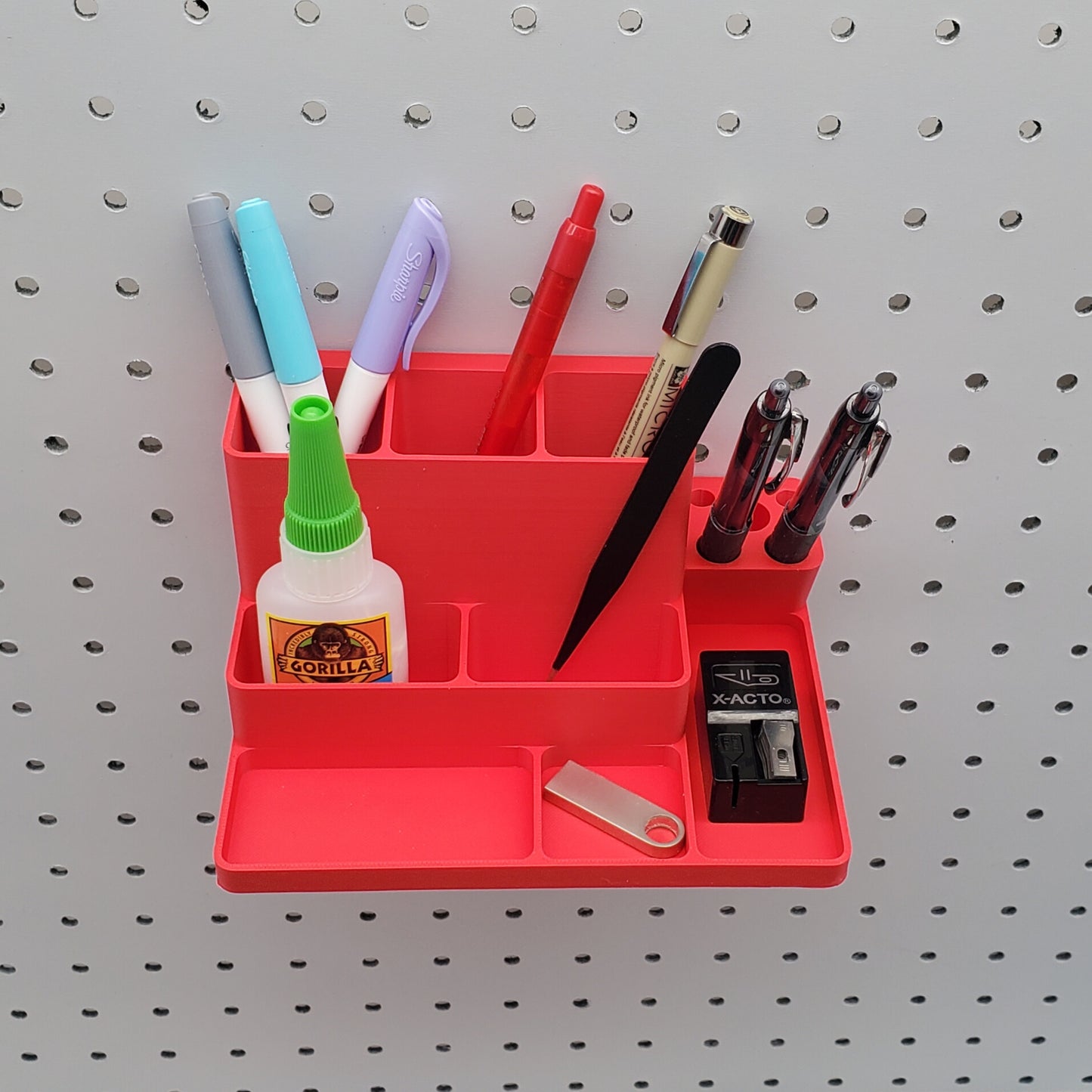 Large Desk Organizer, 1/4" Pegboard Compatible