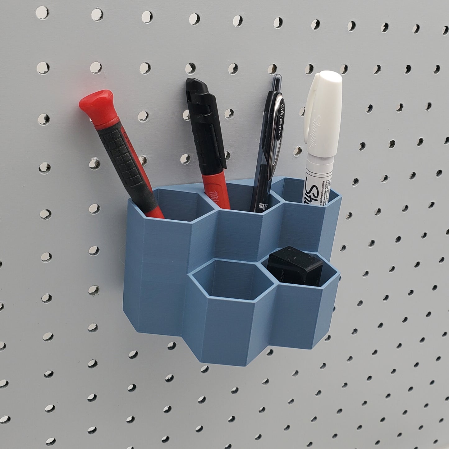 Muted Blue Small 5 hex bin.