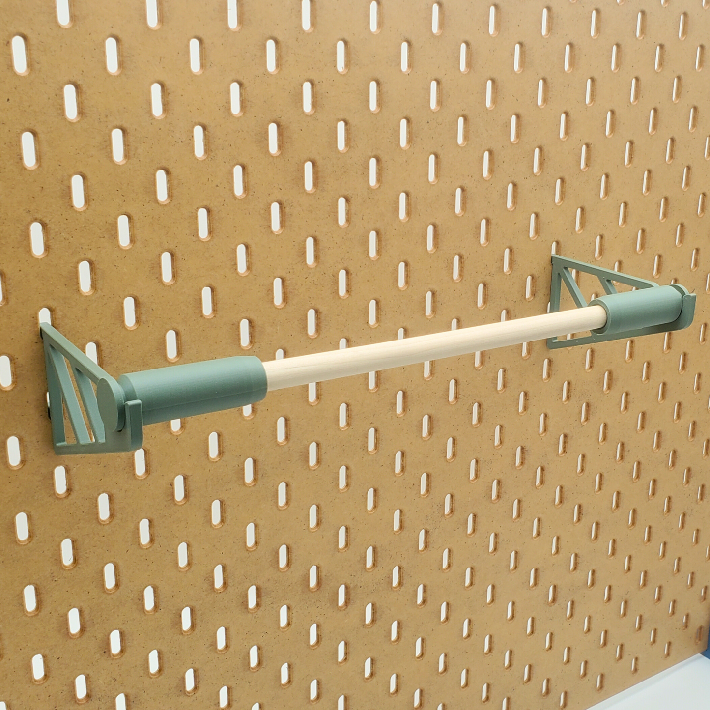Muted Green Paper Towel Holder with no paper Towel