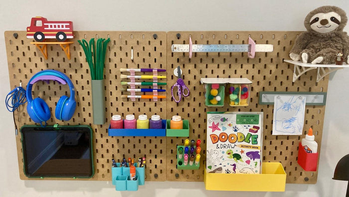 Pegboard Storage Ideas: Organizing Kids’ Toys & Art Supplies