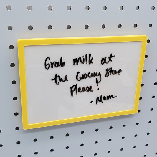 1/4" Pegboard Acrylic Whiteboard | Notes Organizer
