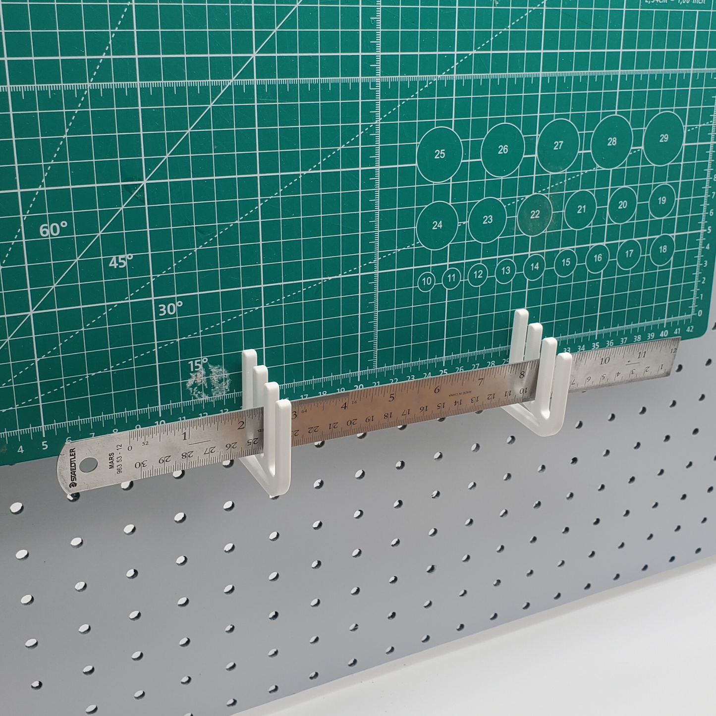 Vertical Ruler Storage Holder | Quilting, Architecture, Drafting | 1/4" Compatible | Sets of Two