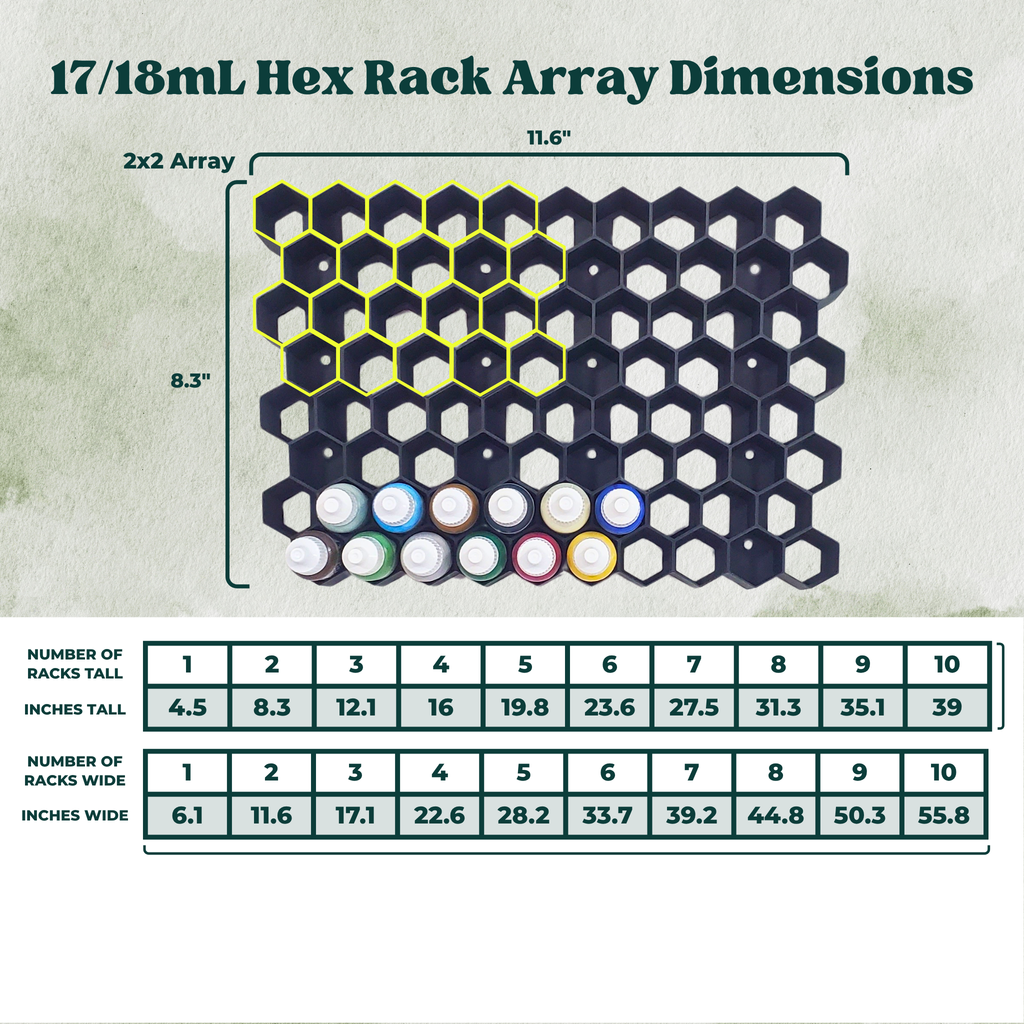 17/18mL Hex Wall Storage