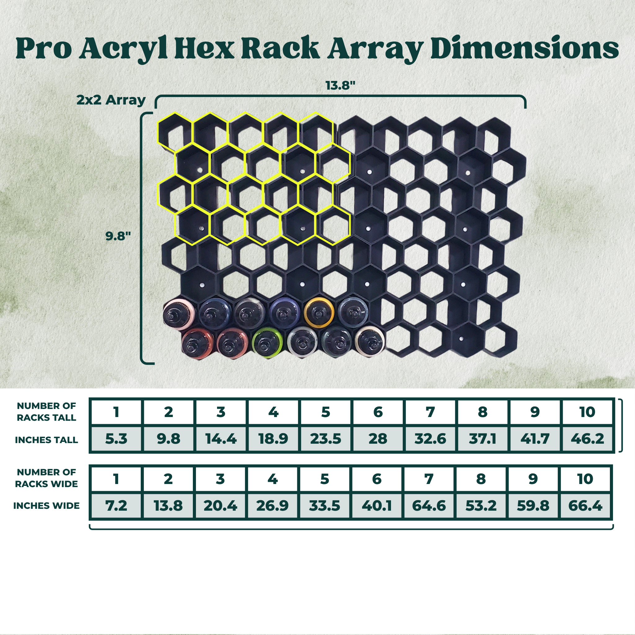 Pro Acryl Hex Wall Storage
