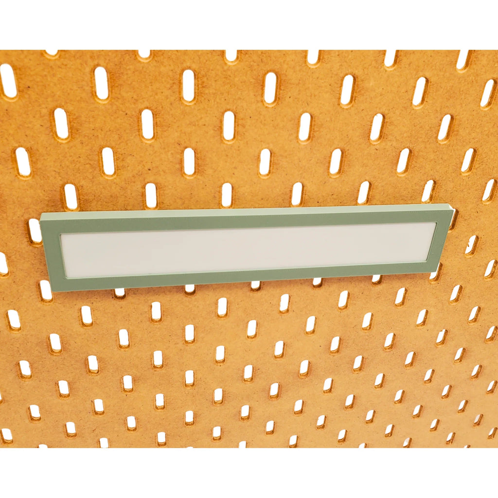 Magnet Board in Muted Green on an IKEA SKADIS pegboard with no magnets.