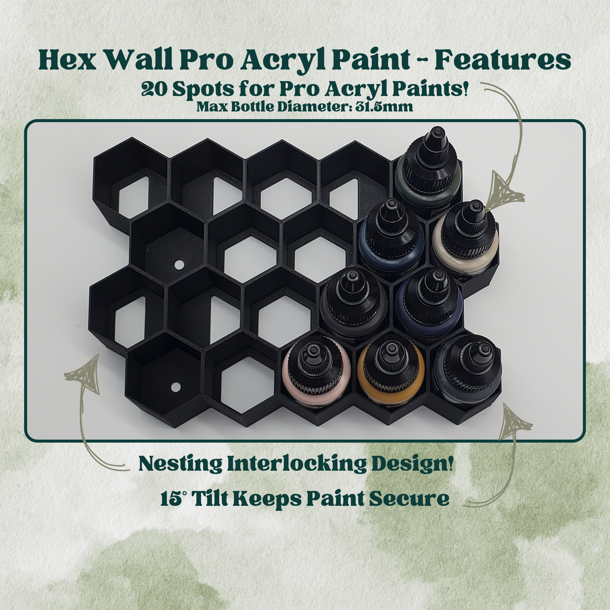 Pro Acryl Hex Wall Storage