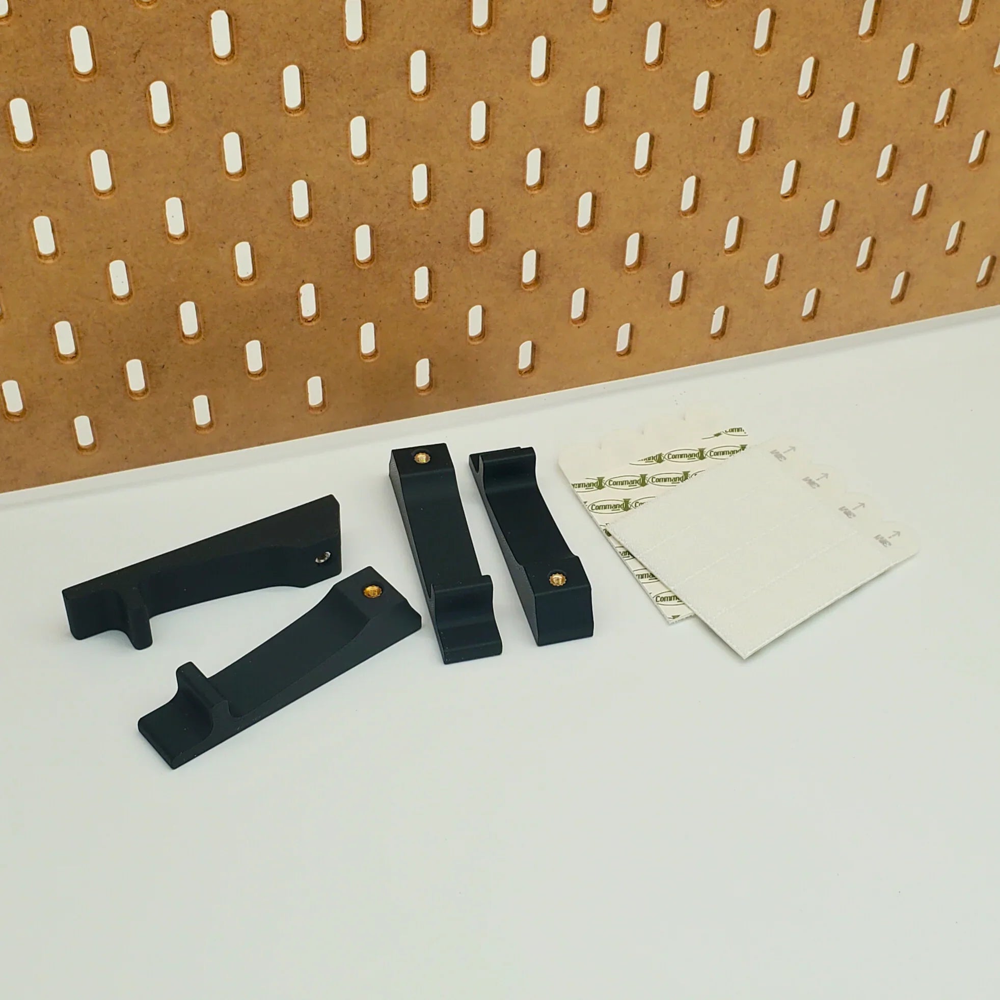 4 Pack Command Strip Mounting Hardware for IKEA SKADIS Pegboard