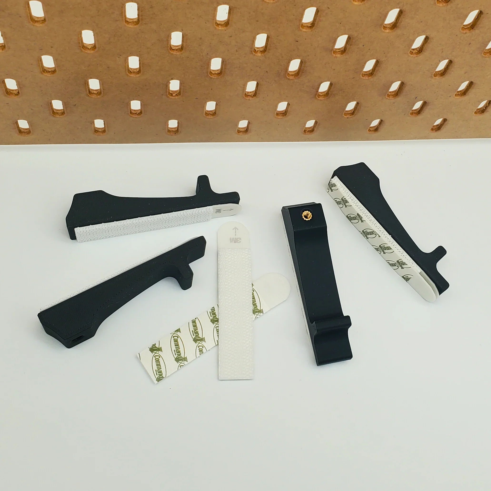 4 Pack Command Strip Mounting Hardware for IKEA SKADIS Pegboard