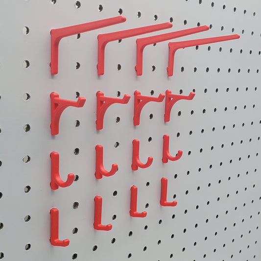 Multi-Hook Pack for 1/4" pegboard, 16pk