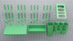 Crafter's Organizer Kit in Forest Green on 1/4" pegboard.