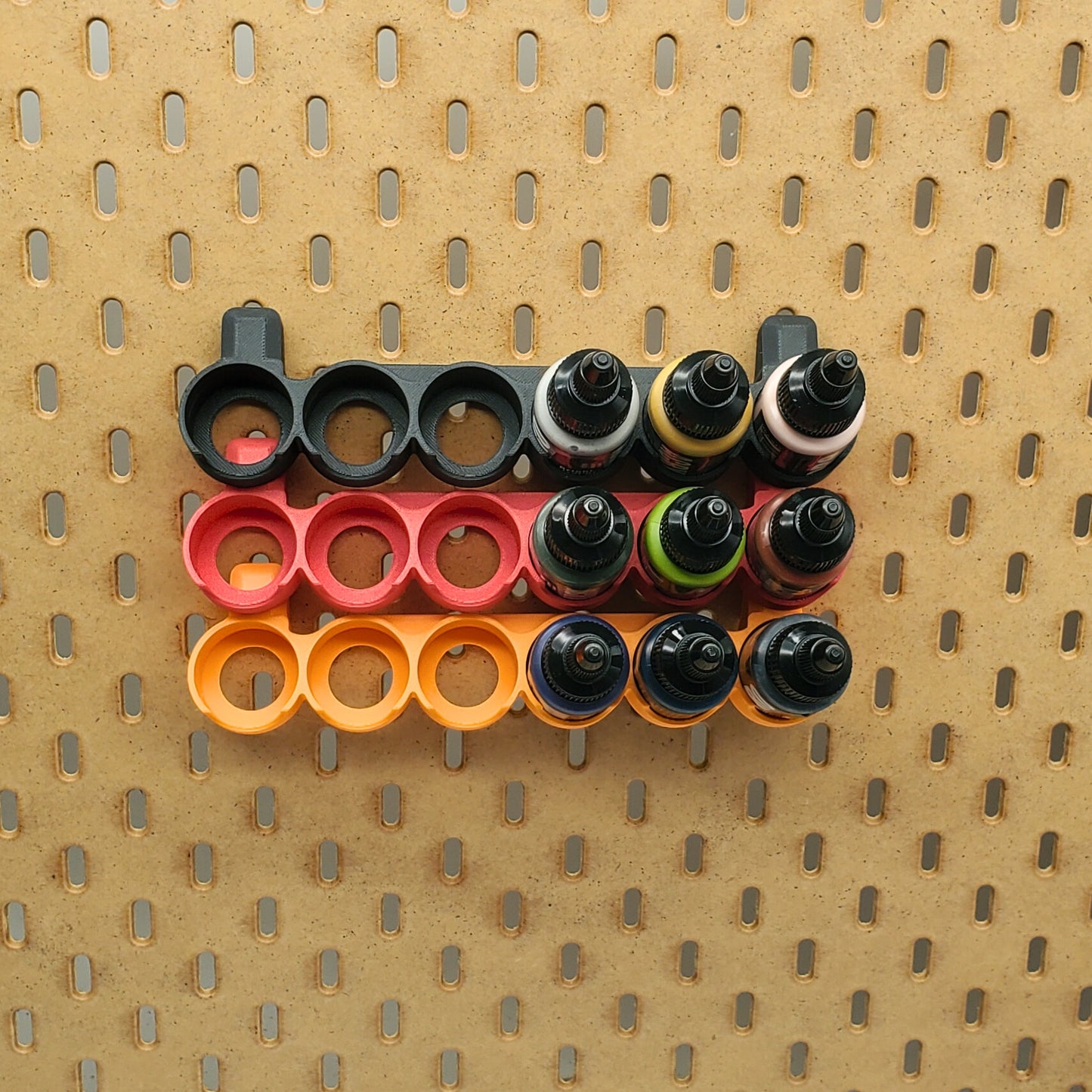 Pro Acryl Angled 22mL Paint Rack, 6 Spot | SKADIS Pegboard Compatible