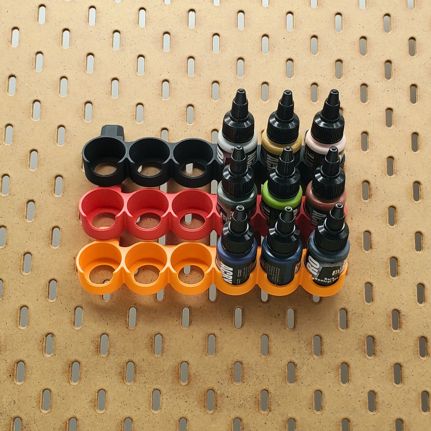 Pro Acryl Angled 22mL Paint Rack, 6 Spot | SKADIS Pegboard Compatible