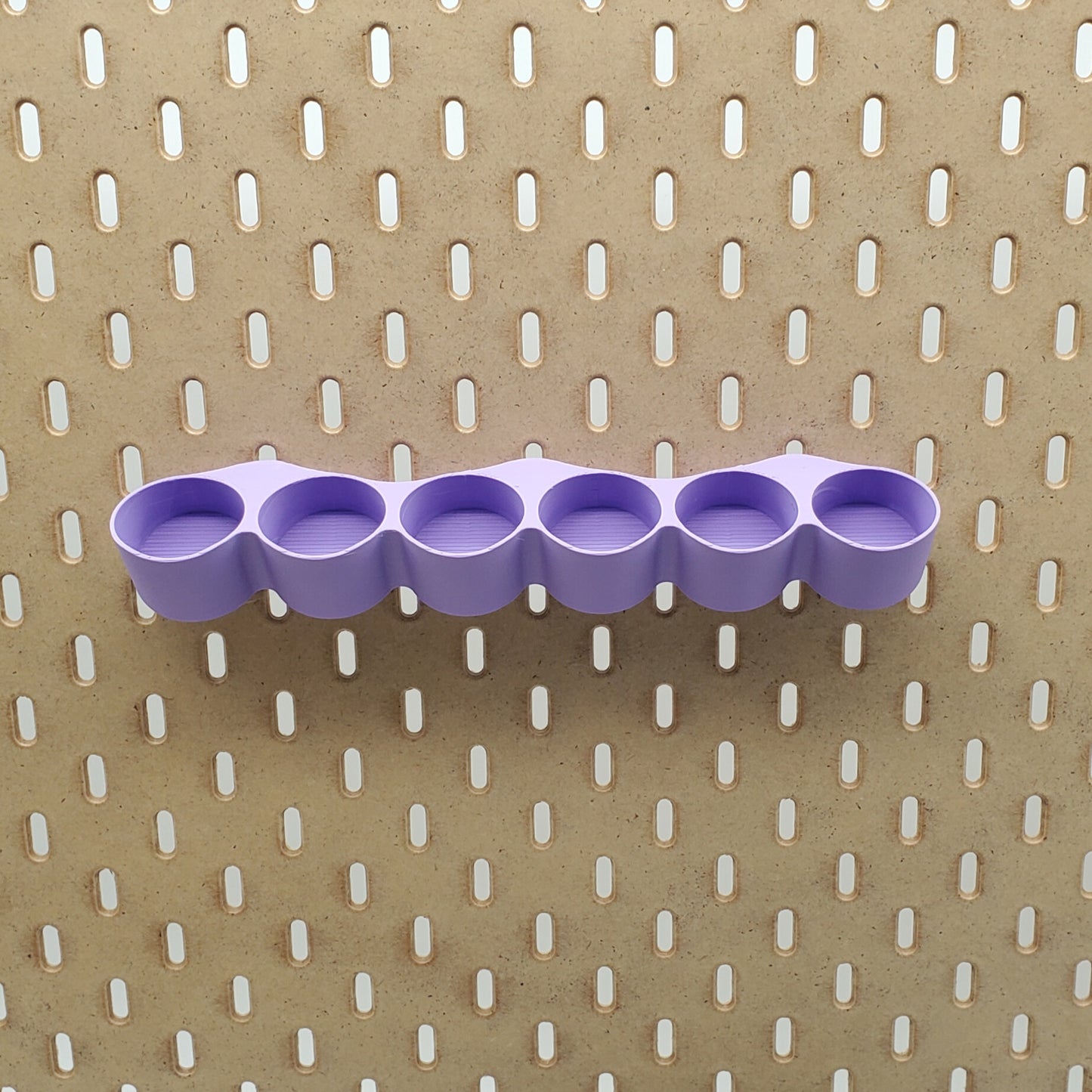 2oz/59mL Half-Angled Paint Rack, 6 Spot | SKADIS Pegboard Compatible
