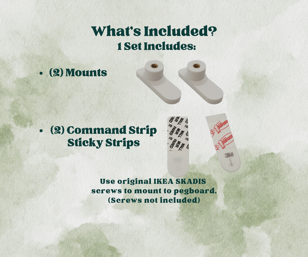 Lower Support Hardware with Command Strips for IKEA SKADIS