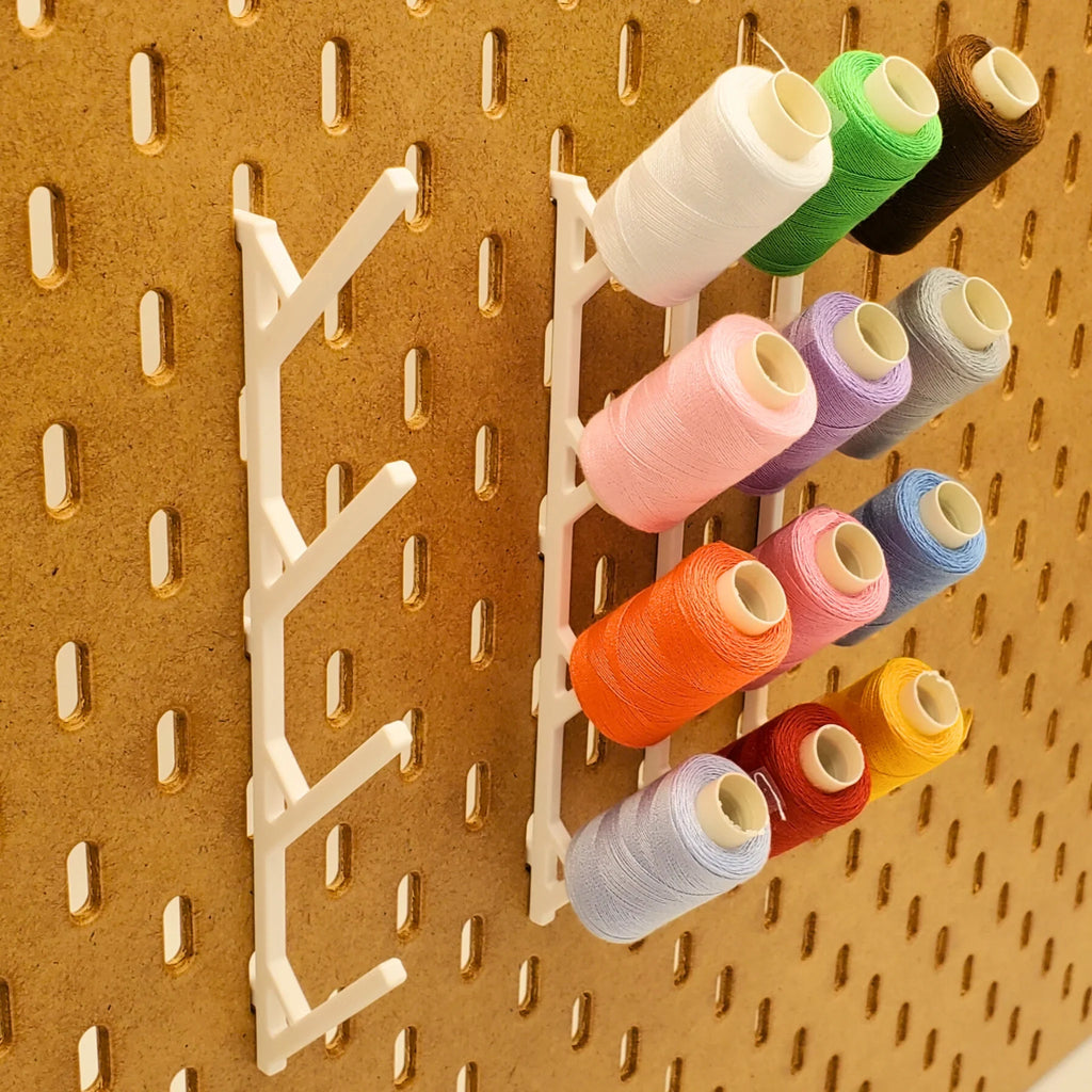 Less Dense Small Thread Rack SKADIS Thread Rack for Pegboard – Spool Holder (5-Pack) – Just Hanging