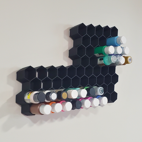 2oz Craft Paint Hex Wall Storage
