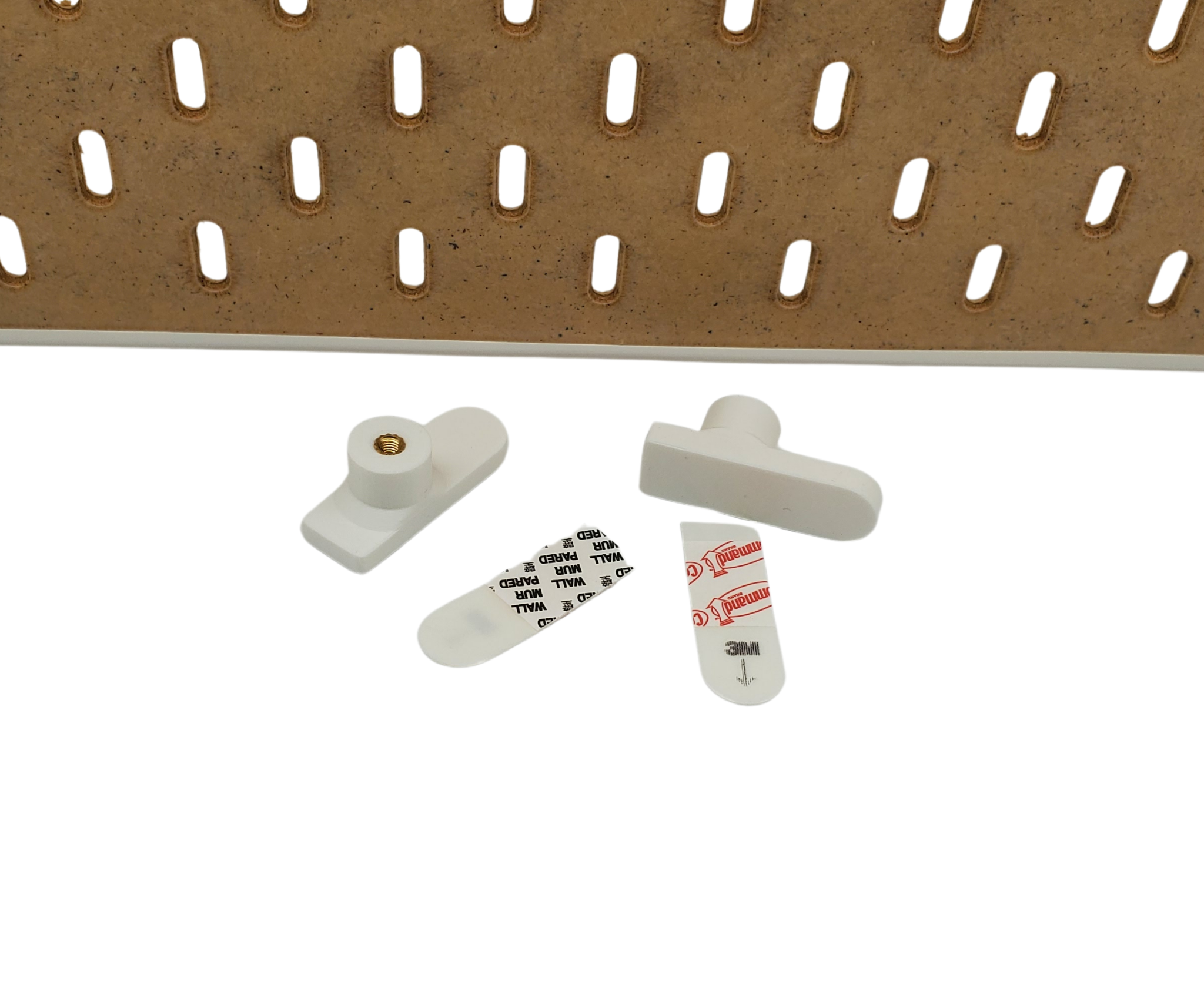 Lower Support Hardware with Command Strips for IKEA SKADIS