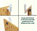Lower Support Hardware with Command Strips for IKEA SKADIS