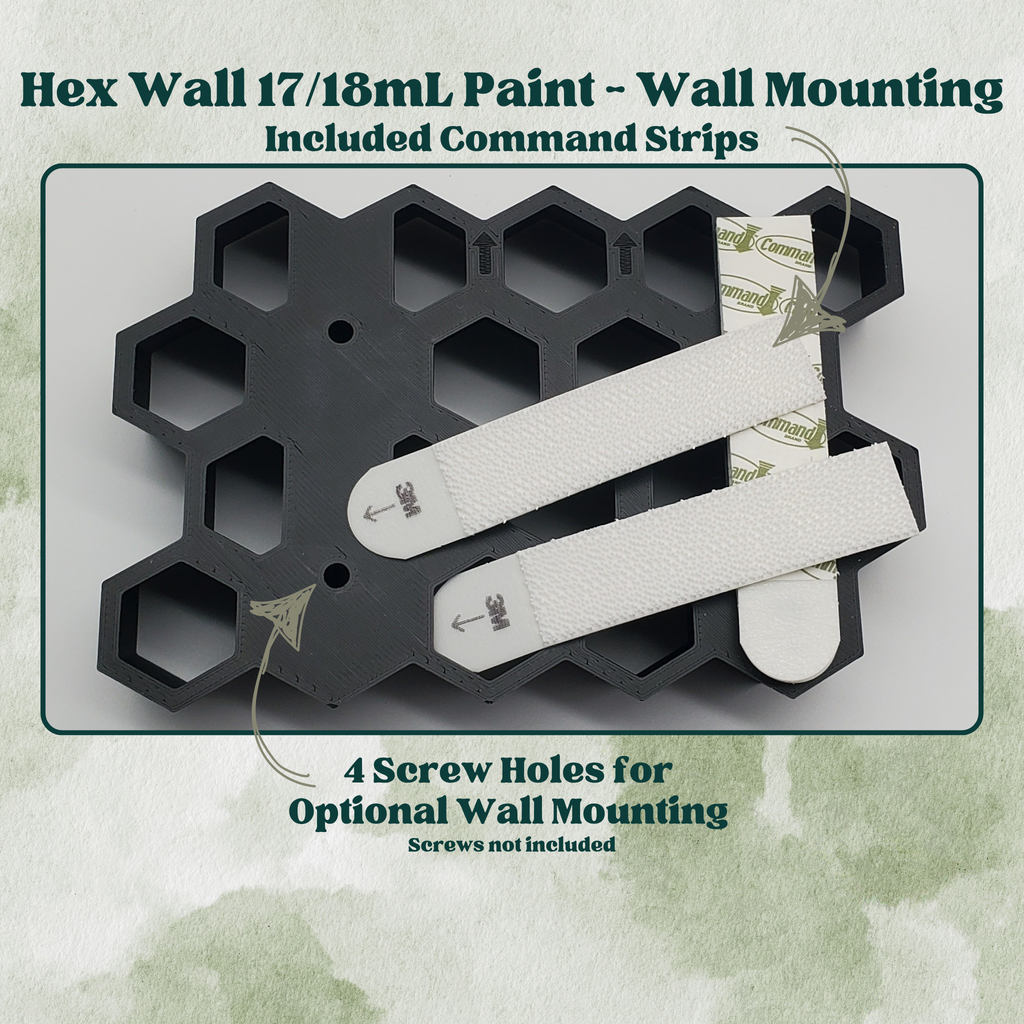 17/18mL Hex Wall Storage