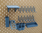 Crafter's Organizer Kit in Muted Blue on IKEA SKADIS Pegboard.