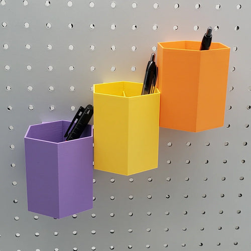 Hex Pencil Cup for pegboard — view 2