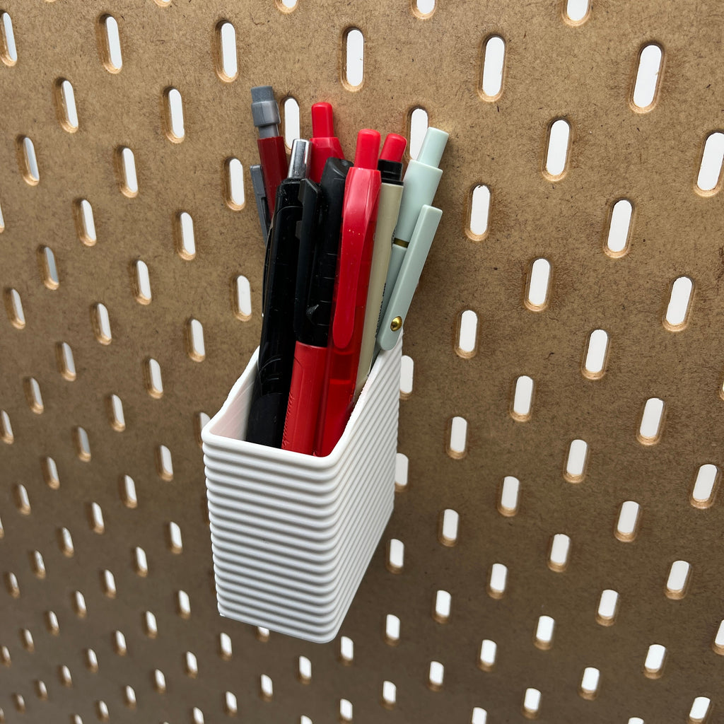 Striped Pegboard Bins