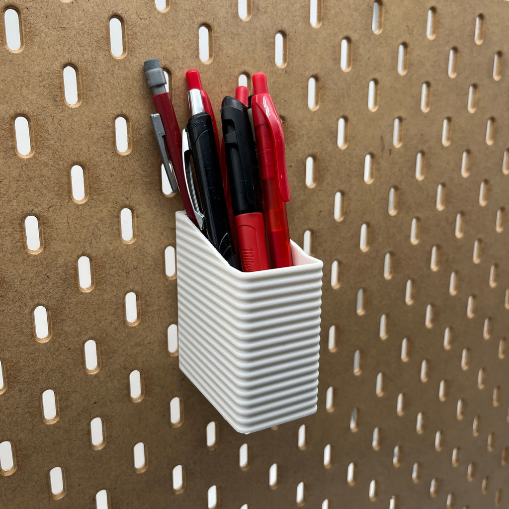 Striped Pegboard Bins
