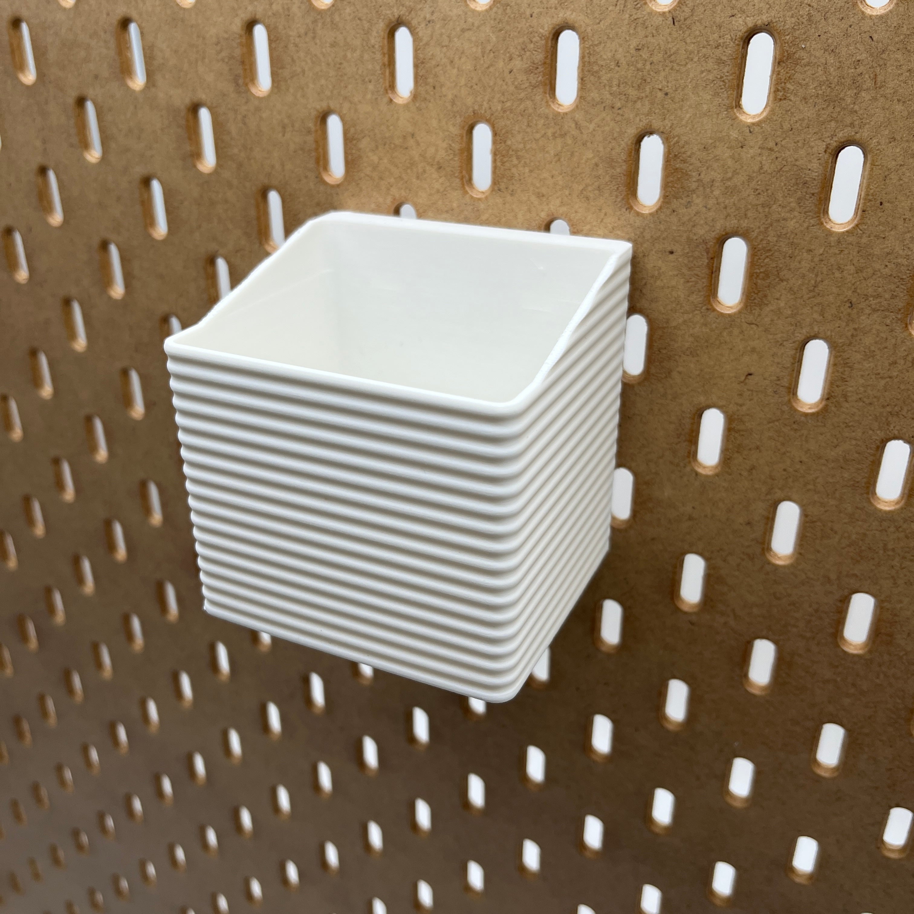 Striped Pegboard Bins