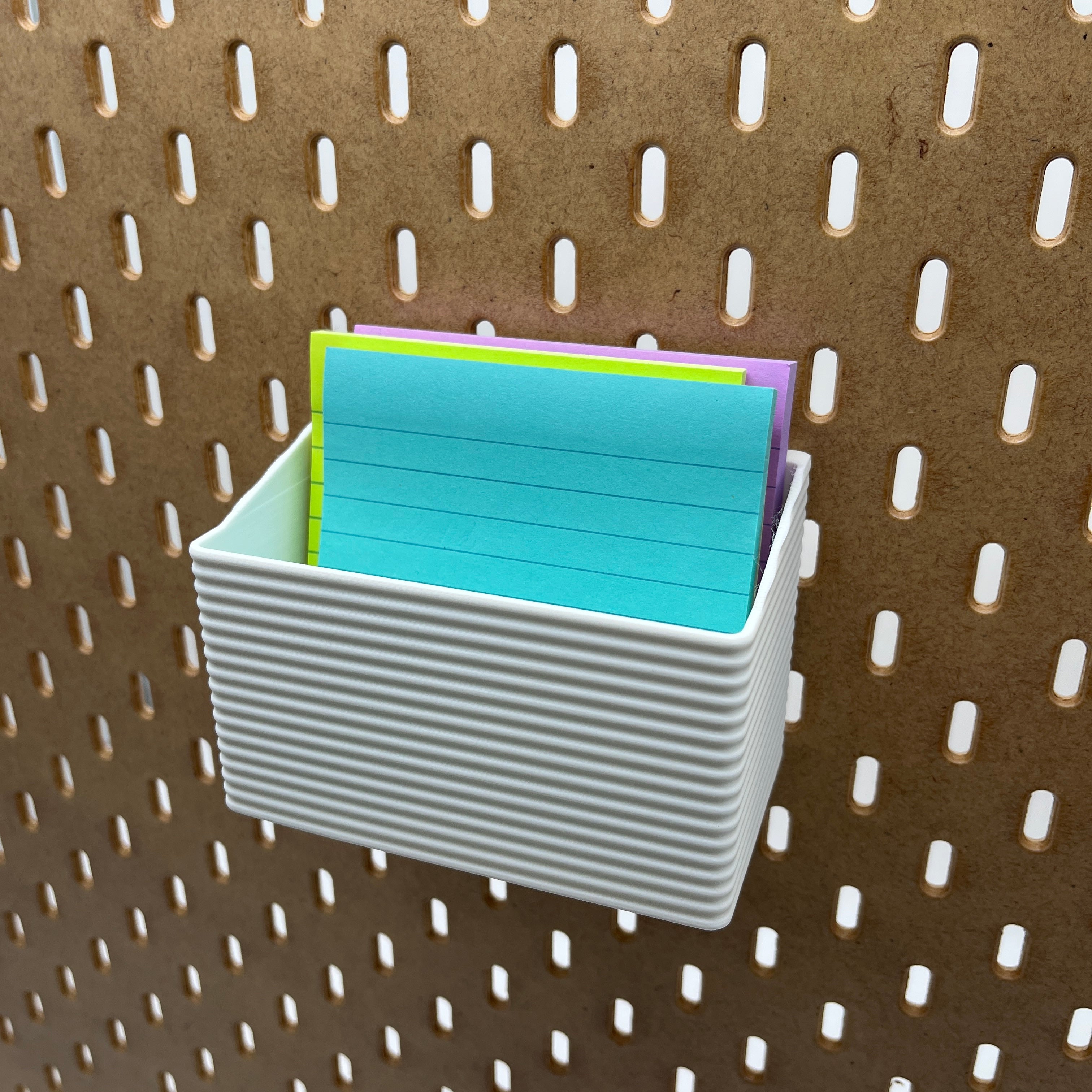 Striped Pegboard Bins