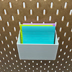Striped Pegboard Bins, SKADIS, Tall, W:120mm — view 4
