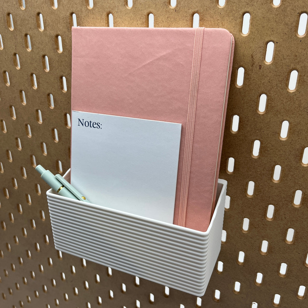 Striped Pegboard Bins, SKADIS, Tall, W:160mm — view 2