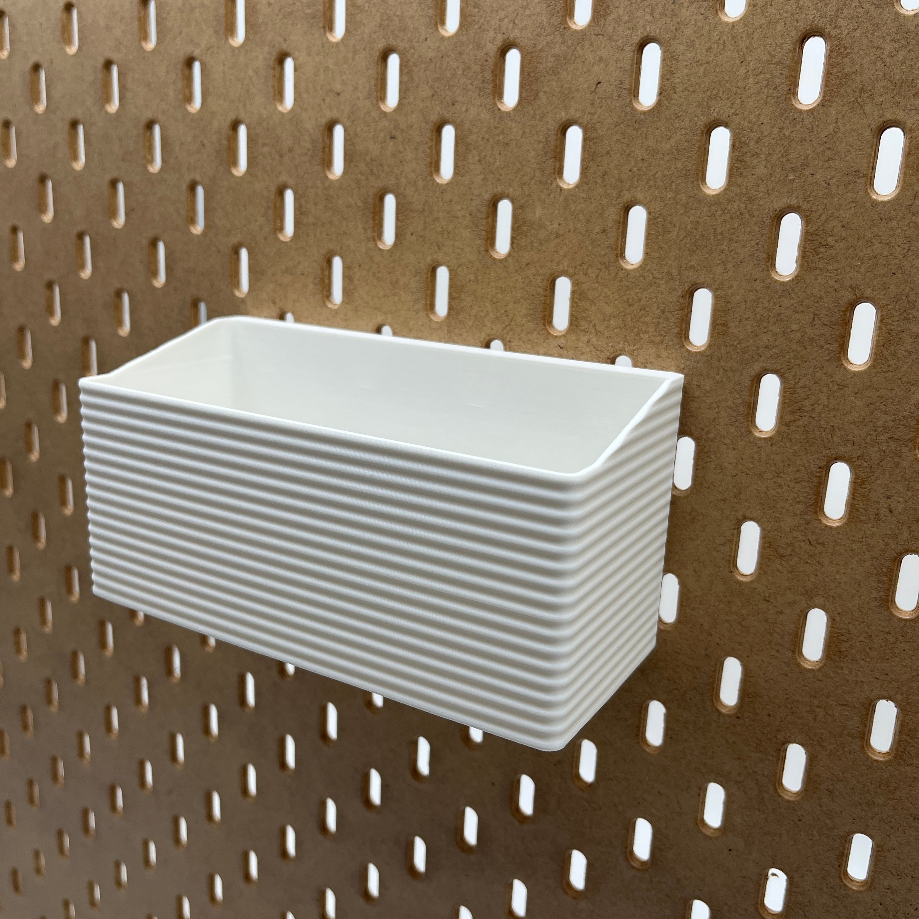 Striped Pegboard Bins