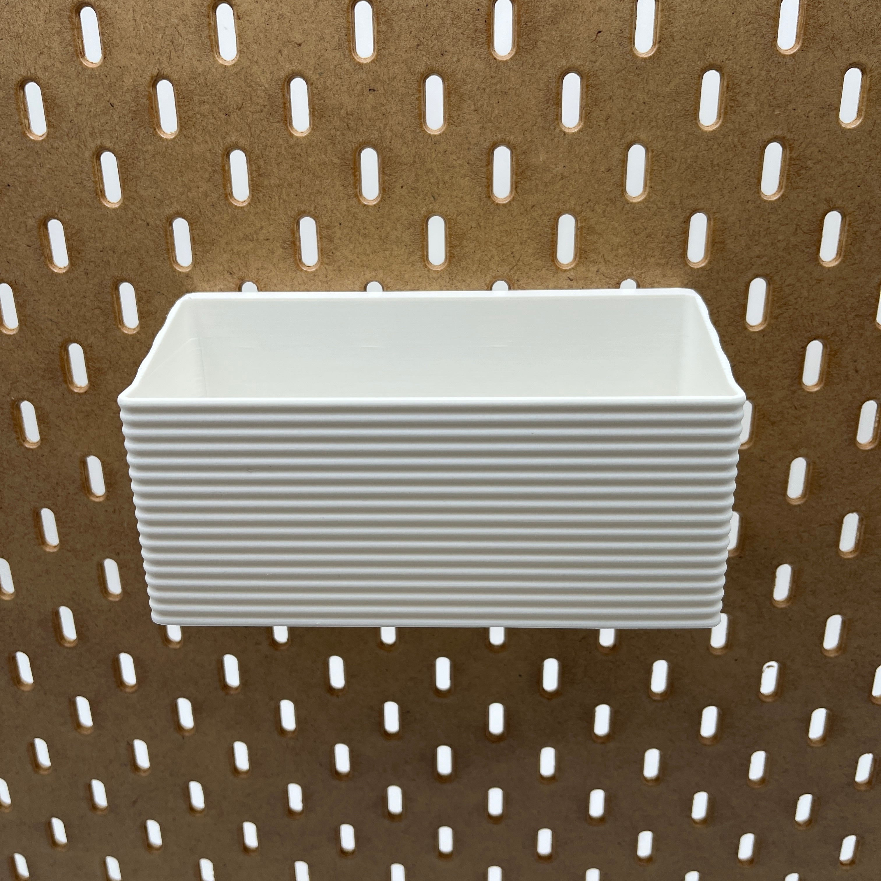 Striped Pegboard Bins
