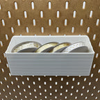 Striped Pegboard Bins, SKADIS, Tall, W:200mm — view 2
