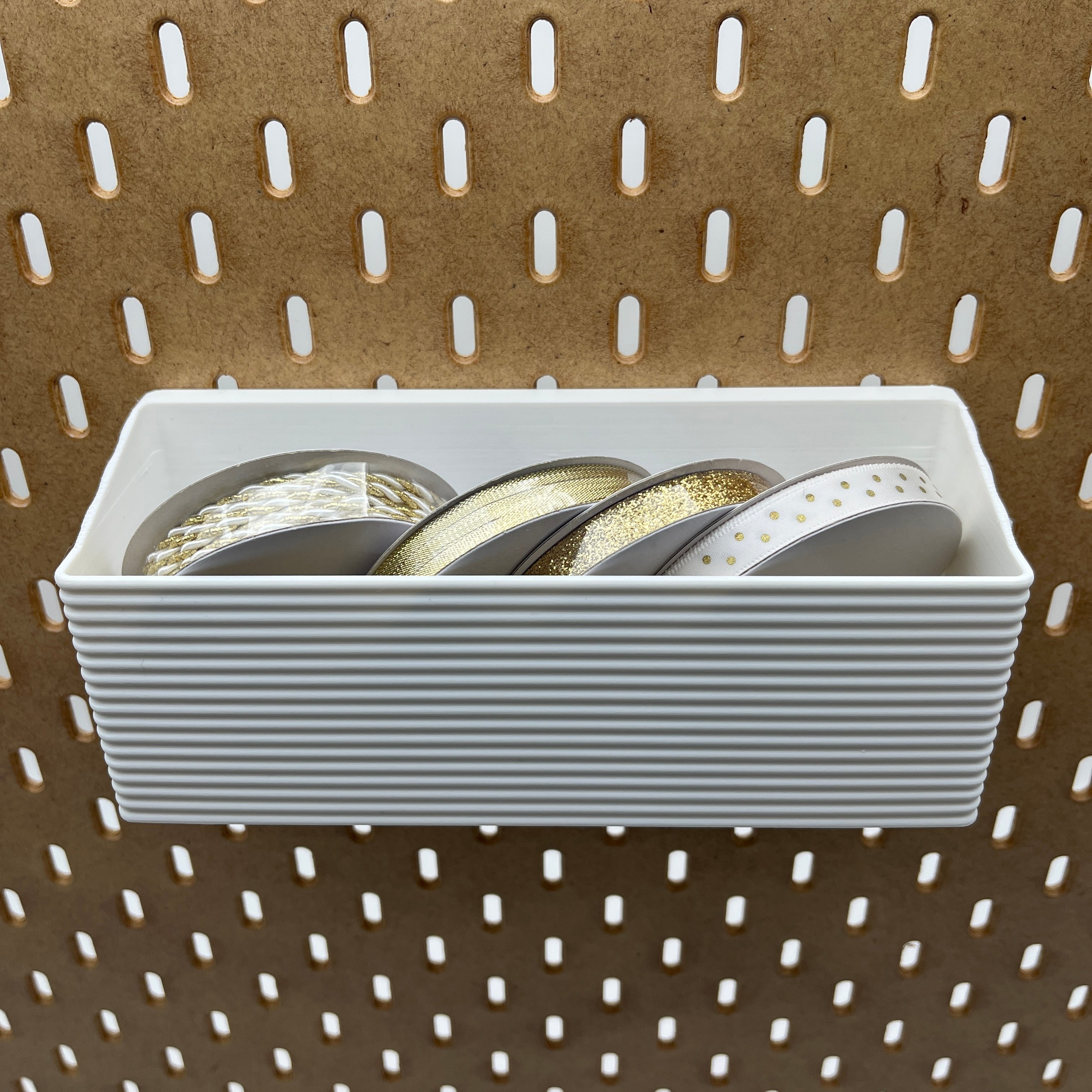 Striped Pegboard Bins, SKADIS, Tall, W:200mm — view 2