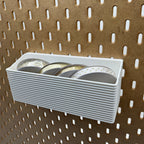 Striped Pegboard Bins