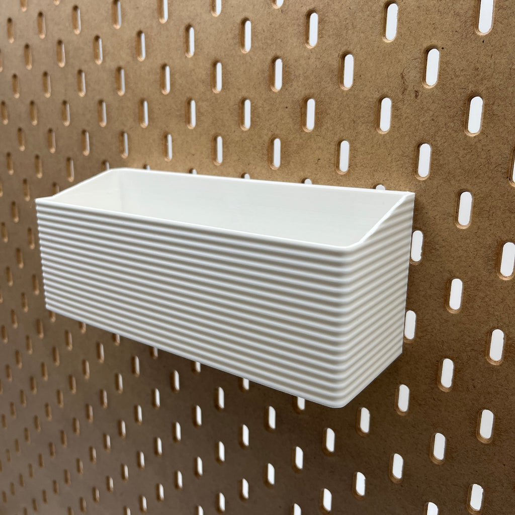 Striped Pegboard Bins
