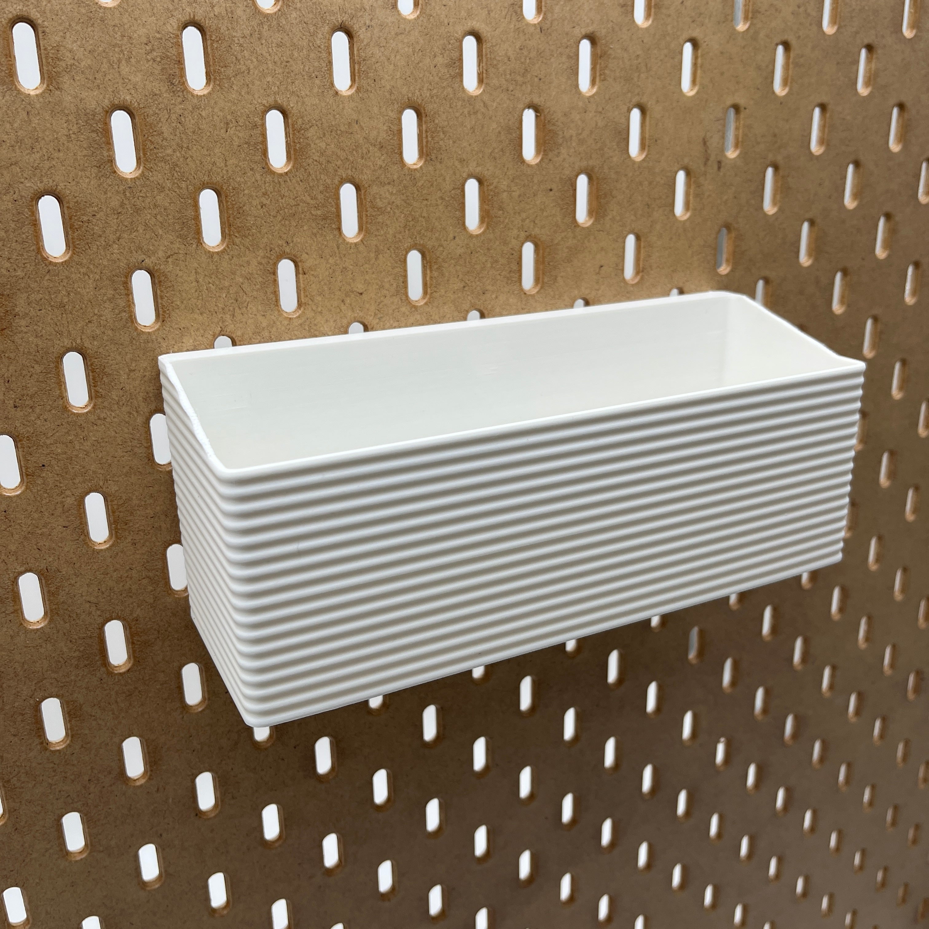 Striped Pegboard Bins