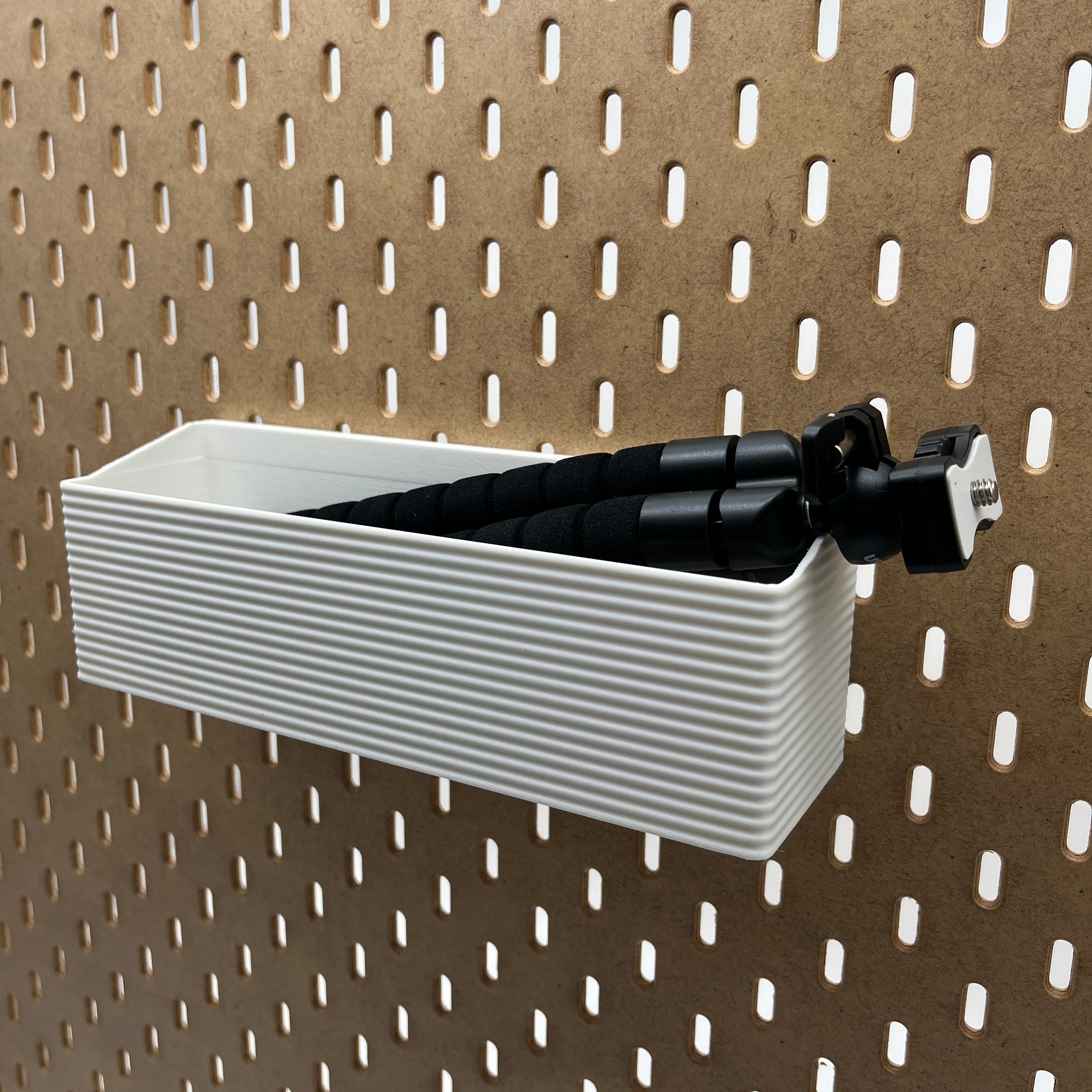 Striped Pegboard Bins