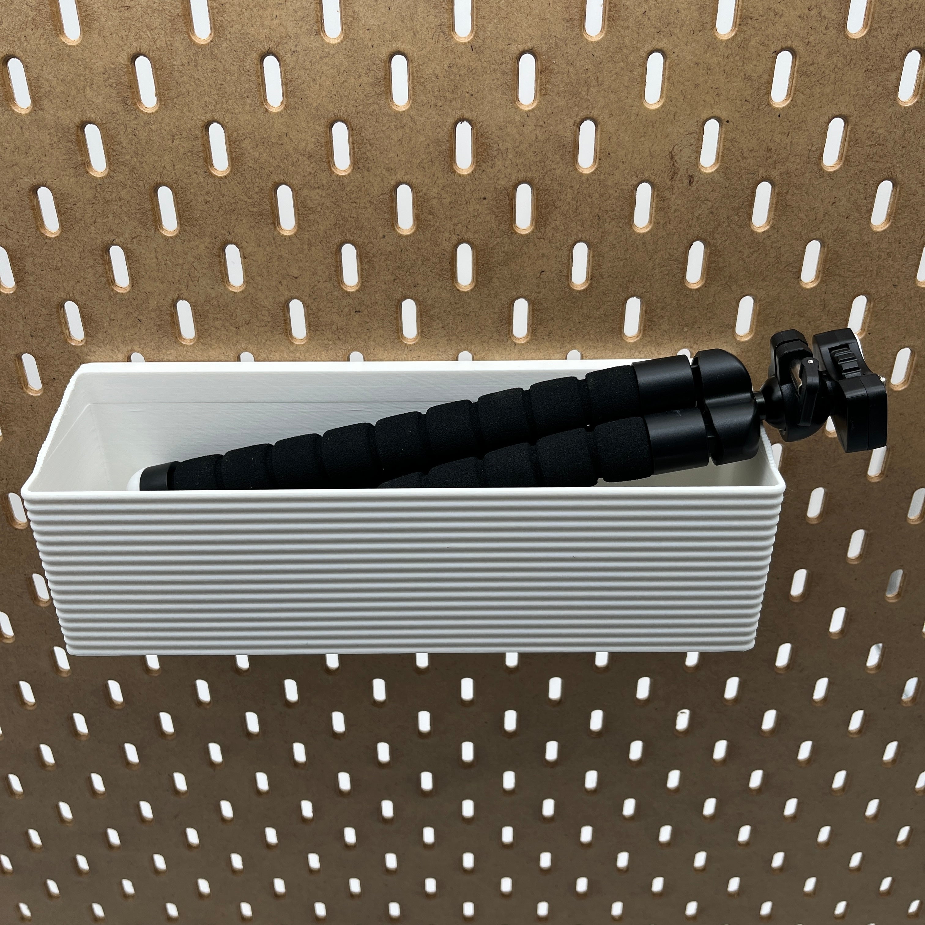 Striped Pegboard Bins