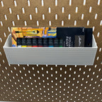 Striped Pegboard Bins